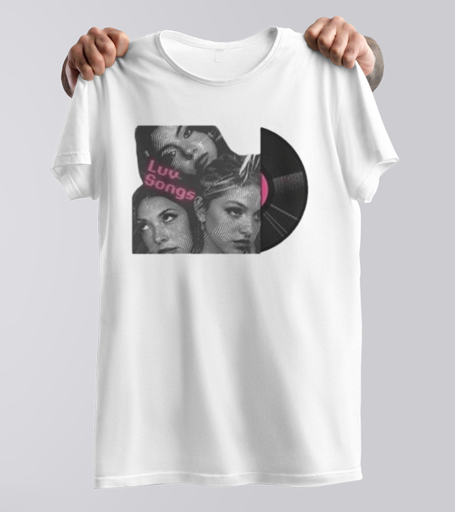 Triple Charm Vinyl Record Luv Songs T-Shirt