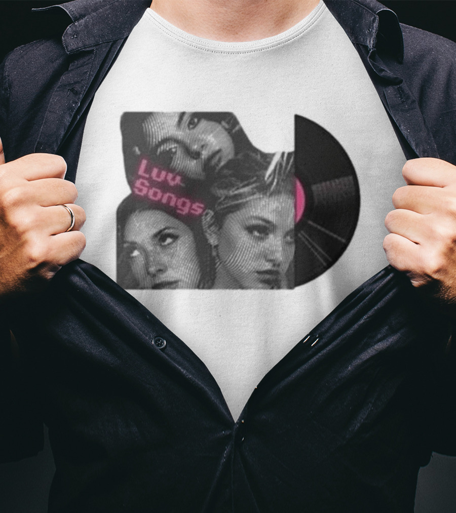 Triple Charm Vinyl Record Luv Songs T-Shirt