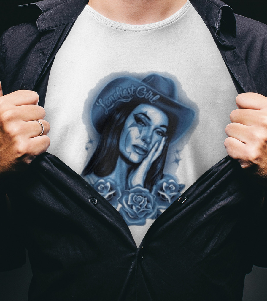 Kacey Musgraves Middle Of Nowhere Tour 2026 Loneliest Girl Airbrush Roses Blue Hat T-Shirt