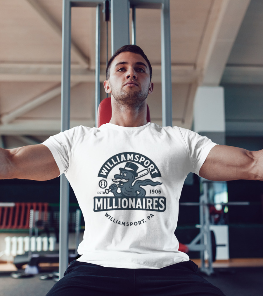 Williamsport Millionaires Established 1866 Baseball Team Williamsport PA T-Shirt