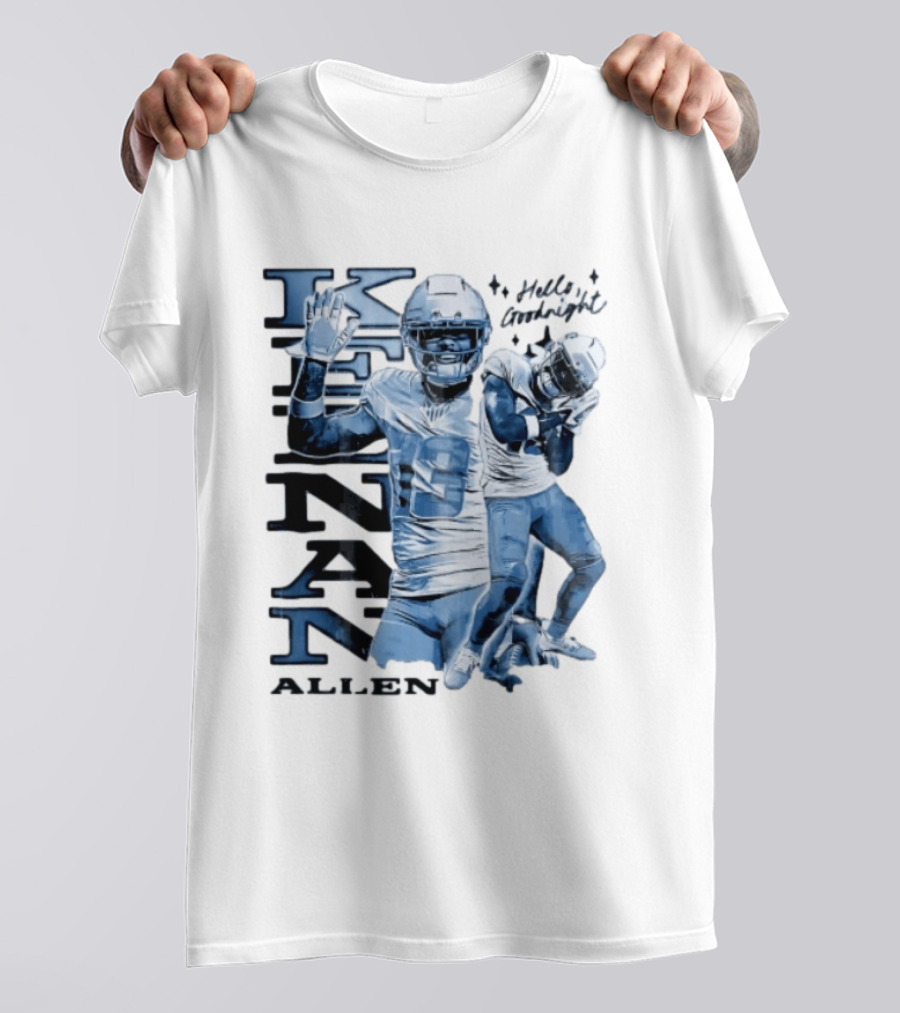 Los Angeles Chargers Keenan Allen Hello Goodnight Waving Sleeping Pose T-Shirt