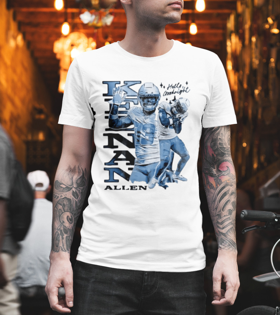 Los Angeles Chargers Keenan Allen Hello Goodnight Waving Sleeping Pose T-Shirt