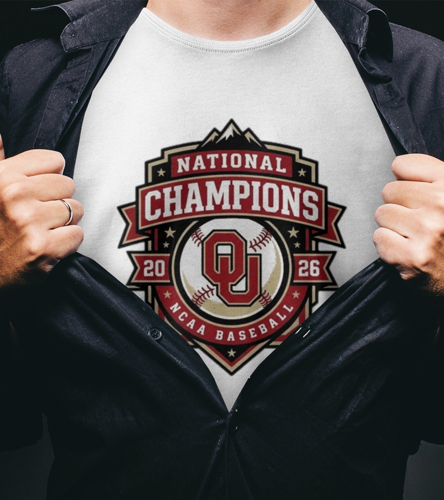 Oklahoma Sooners 2026 National Champions NCAA Baseball CWS T-Shirt