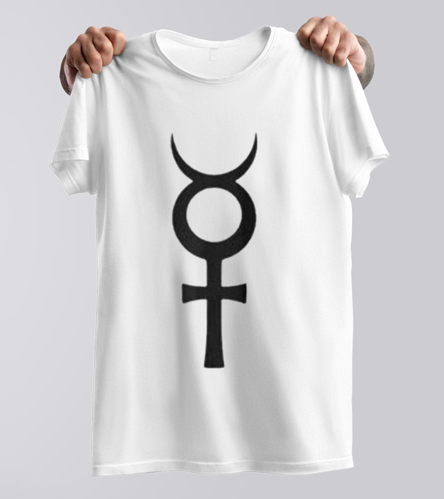 Osamason White Symbol Mercury Sign T-Shirt
