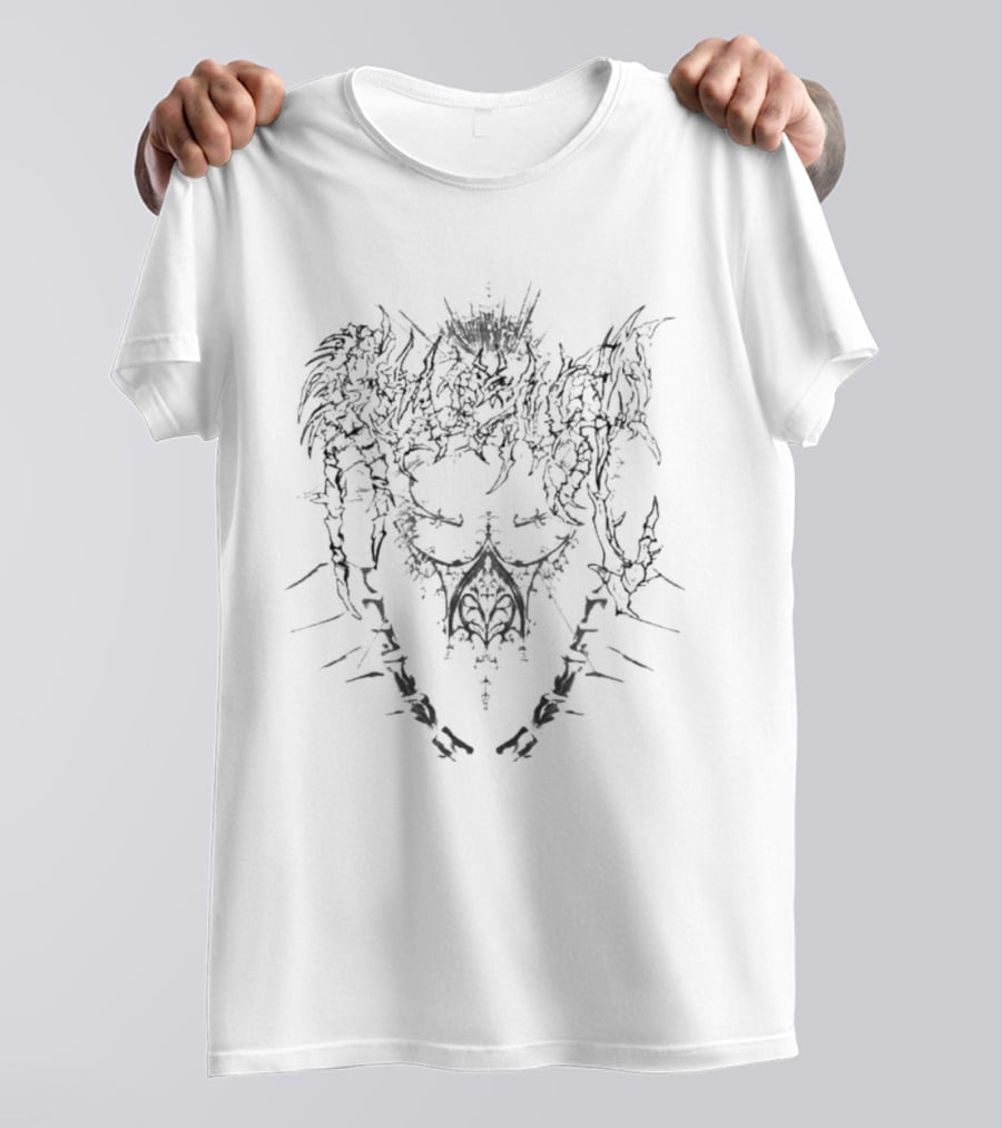 Revenge Crucible Heather Grey Black Skull T-Shirt