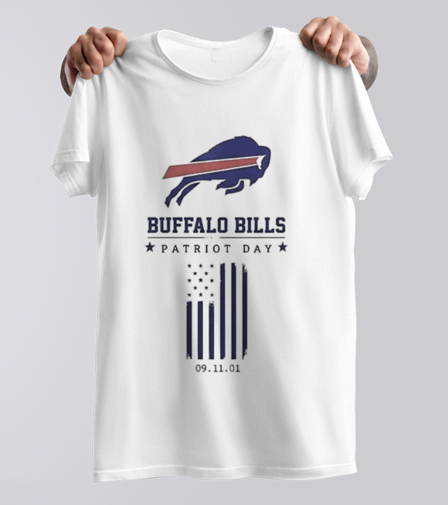 Buffalo Bills Patriot Day 09 11 01 Flag T-Shirt