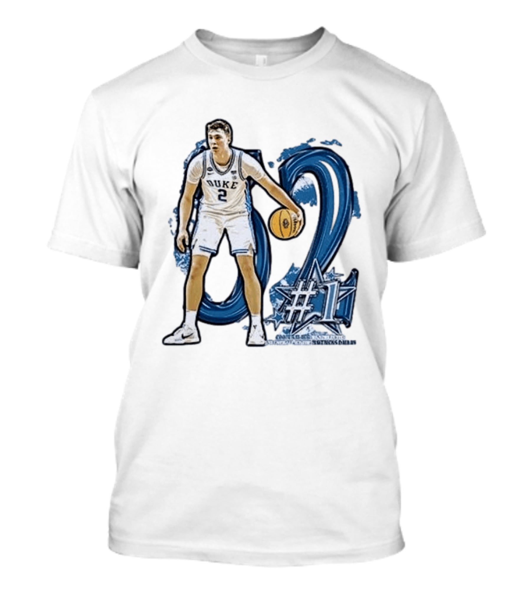 Duke Basketball Cooper Flagg Draft Number One Dallas Mavericks T-Shirt