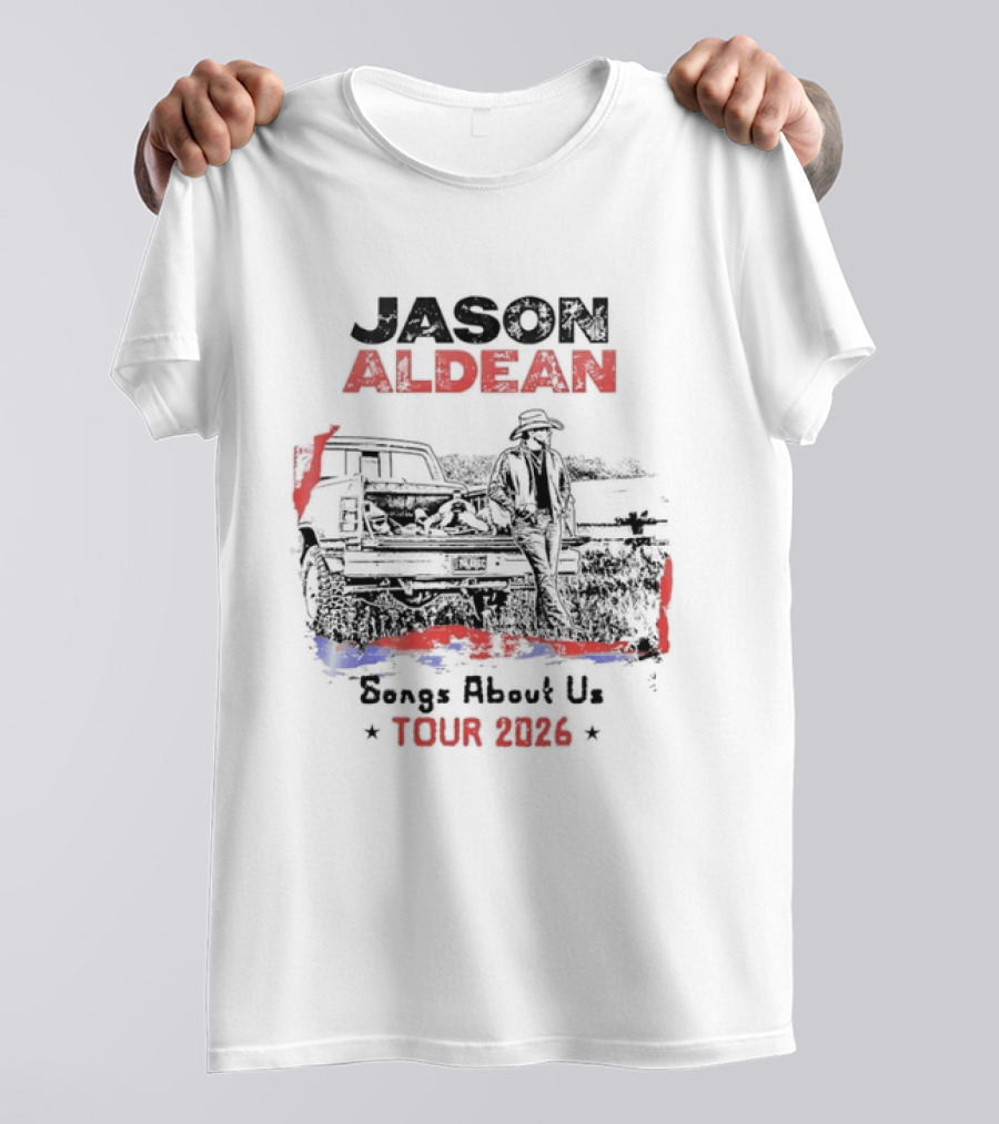 Jason Aldean Songs About Us Tour 2026 Country Music Scenic T-Shirt