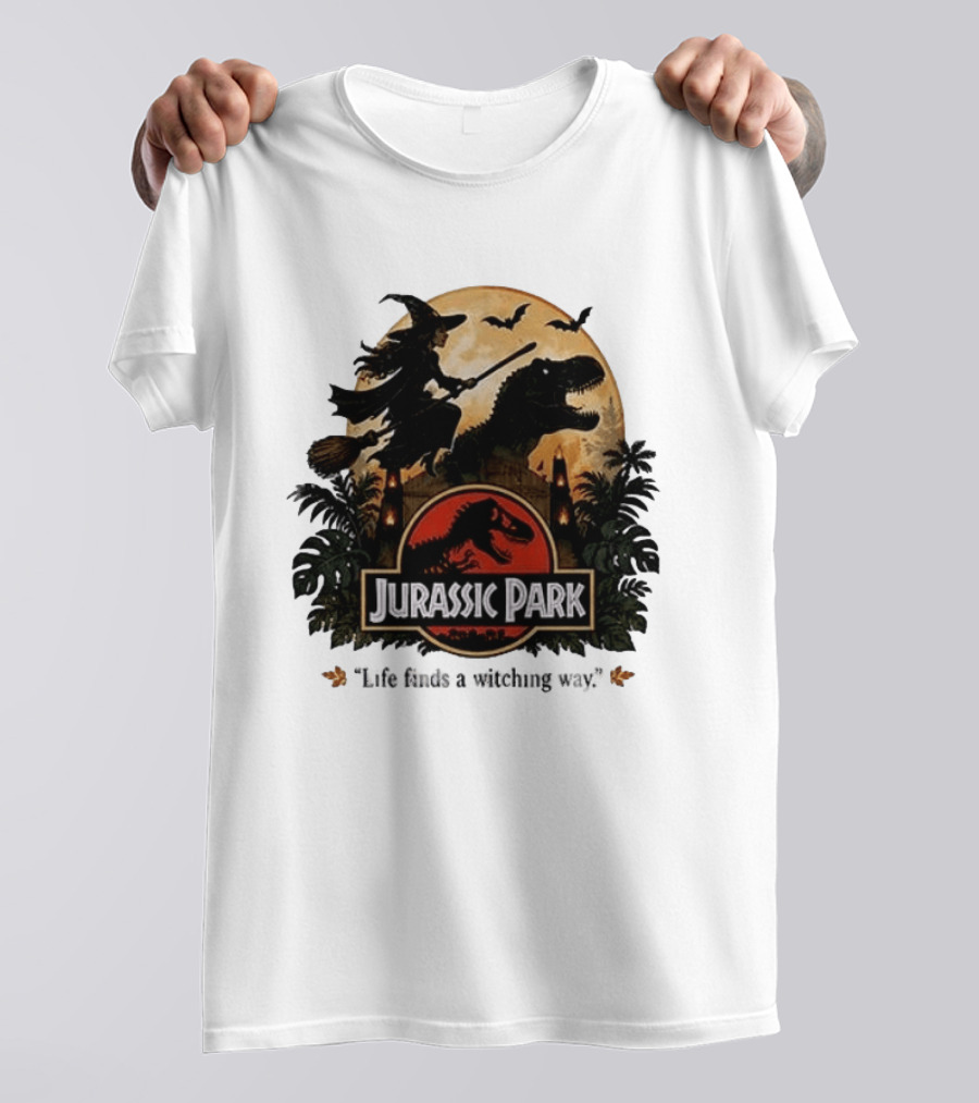 Jurassic Park Life Finds A Witching Way Halloween T-Shirt