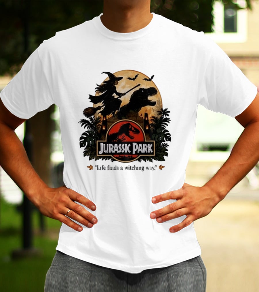 Jurassic Park Life Finds A Witching Way Halloween T-Shirt