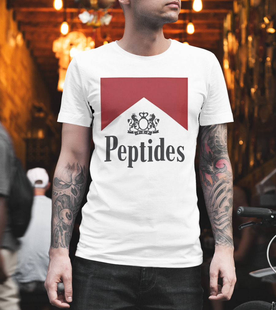 Peptides Regal Crest And Red Banner T-Shirt