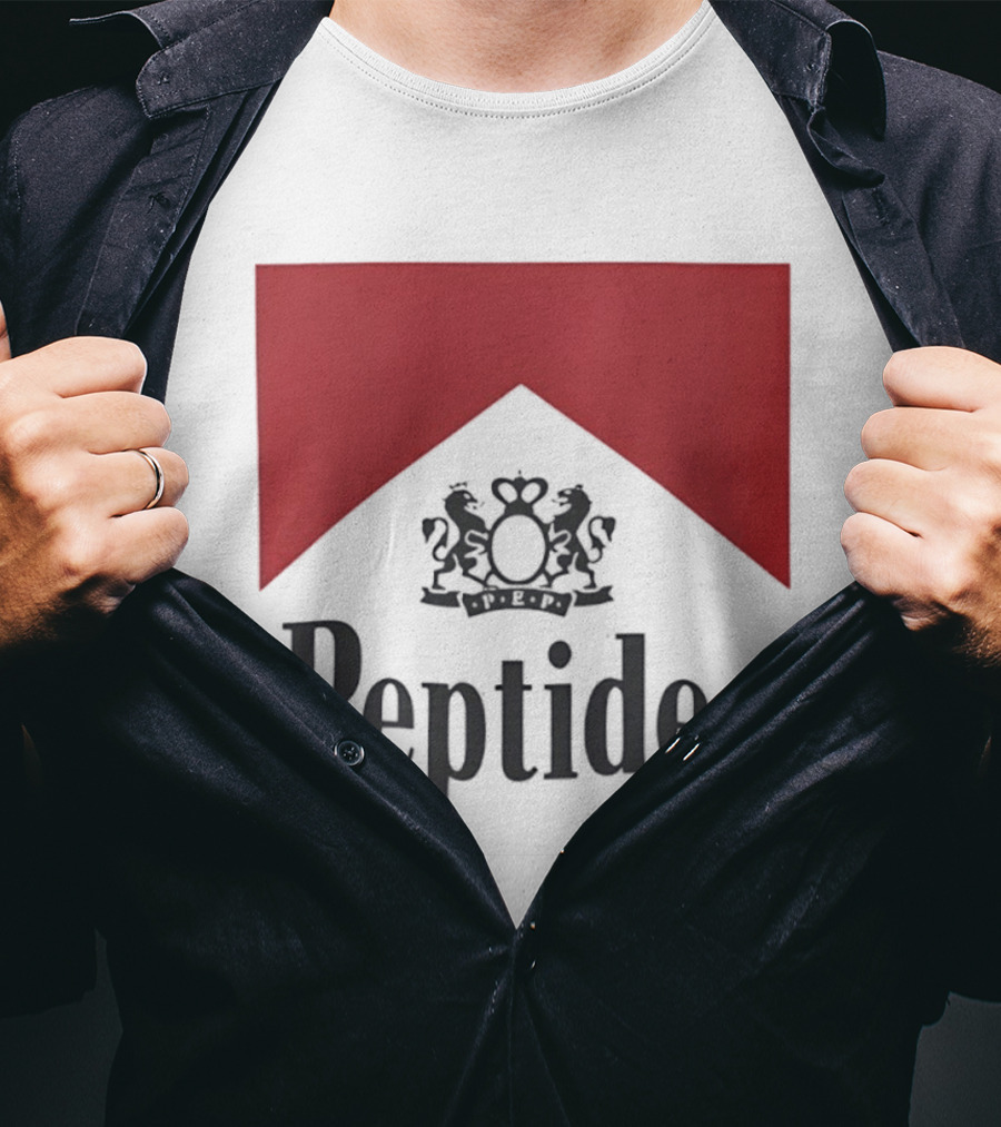 Peptides Regal Crest And Red Banner T-Shirt