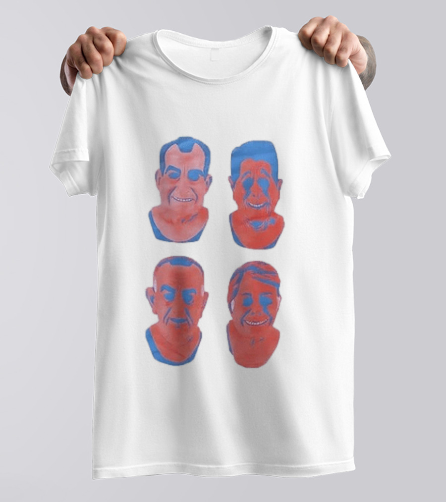 Point Break Anything To Catch The Perfect Wave Presidents Parody Faces T-Shirt