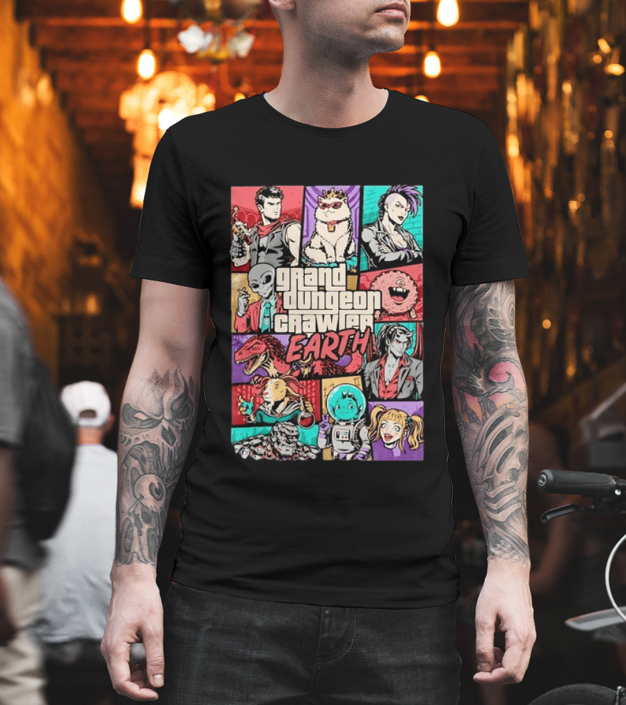 Grand Dungeon Crawler Earth Fantasy Characters Compilation T-Shirt