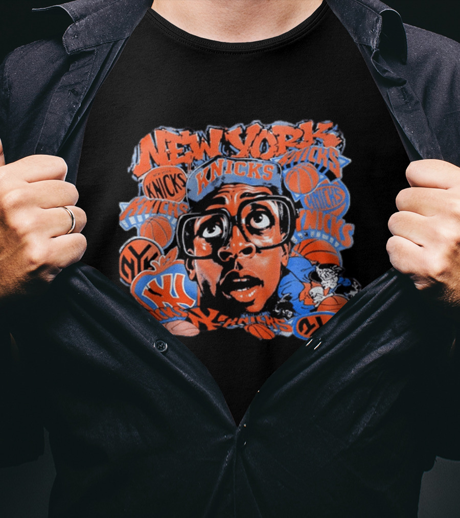Spike Lee New York Knicks NBA Basketball Retro Graffiti T-Shirt