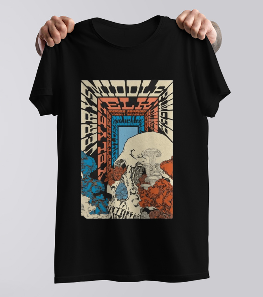 Jerry's Middle Finger Boulder Colorado September 27 2026 Skull T-Shirt