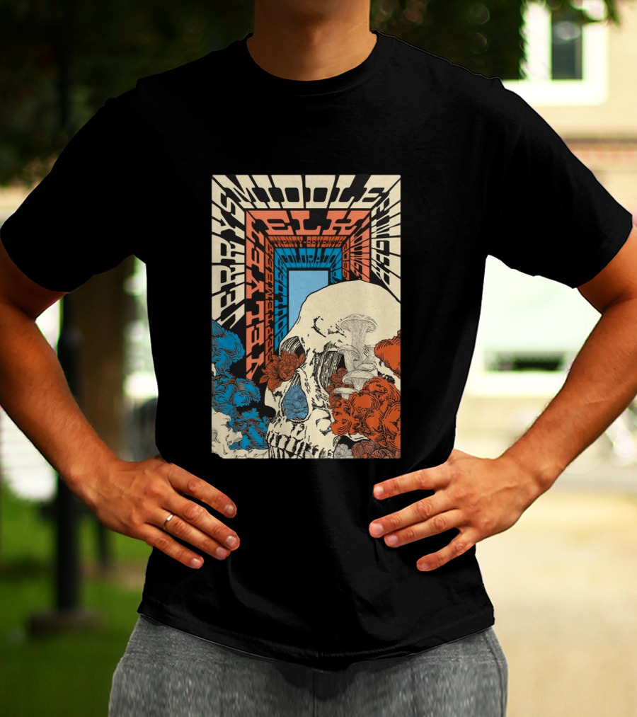 Jerry's Middle Finger Boulder Colorado September 27 2026 Skull T-Shirt