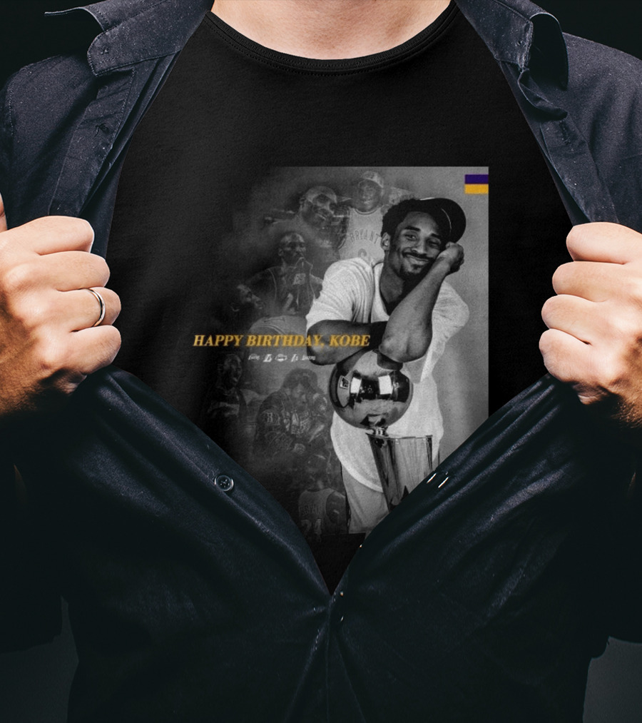 Legend Laker Happy Birthday Kobe Iconic Moments And Achievements T-Shirt