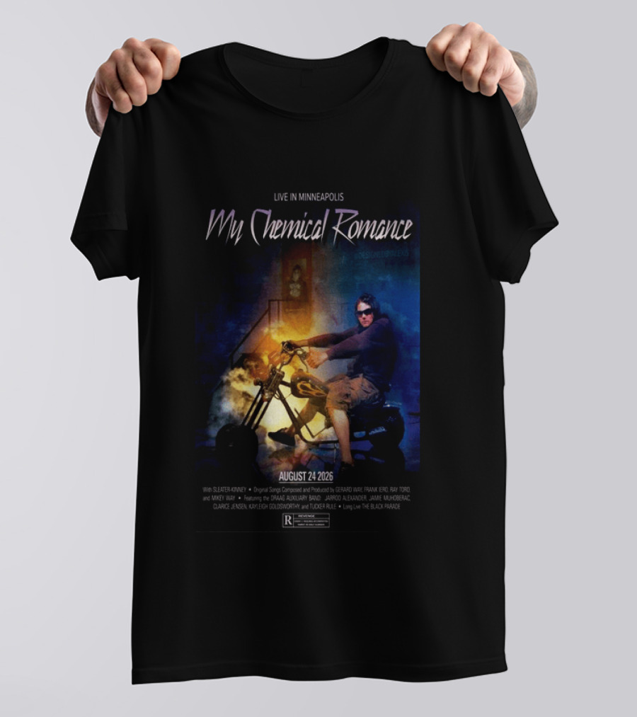 Live In Minneapolis My Chemical Romance August 24 2026 With Sleater Kinney T-Shirt