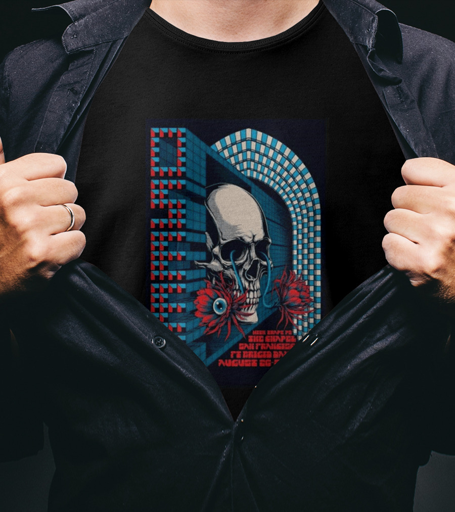 OSEES Knights Of The Crimson Eye San Francisco Chapel August 26 29 2026 Skull Spiral T-Shirt