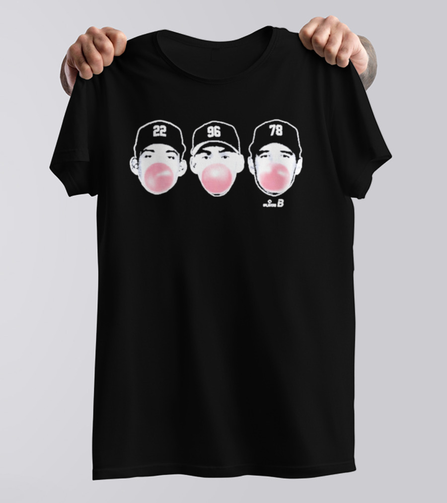 Ben Rice Spencer Jones George Lombard Jr Bronx Bubbles 22 96 78 Baseball Bubblegum T-Shirt