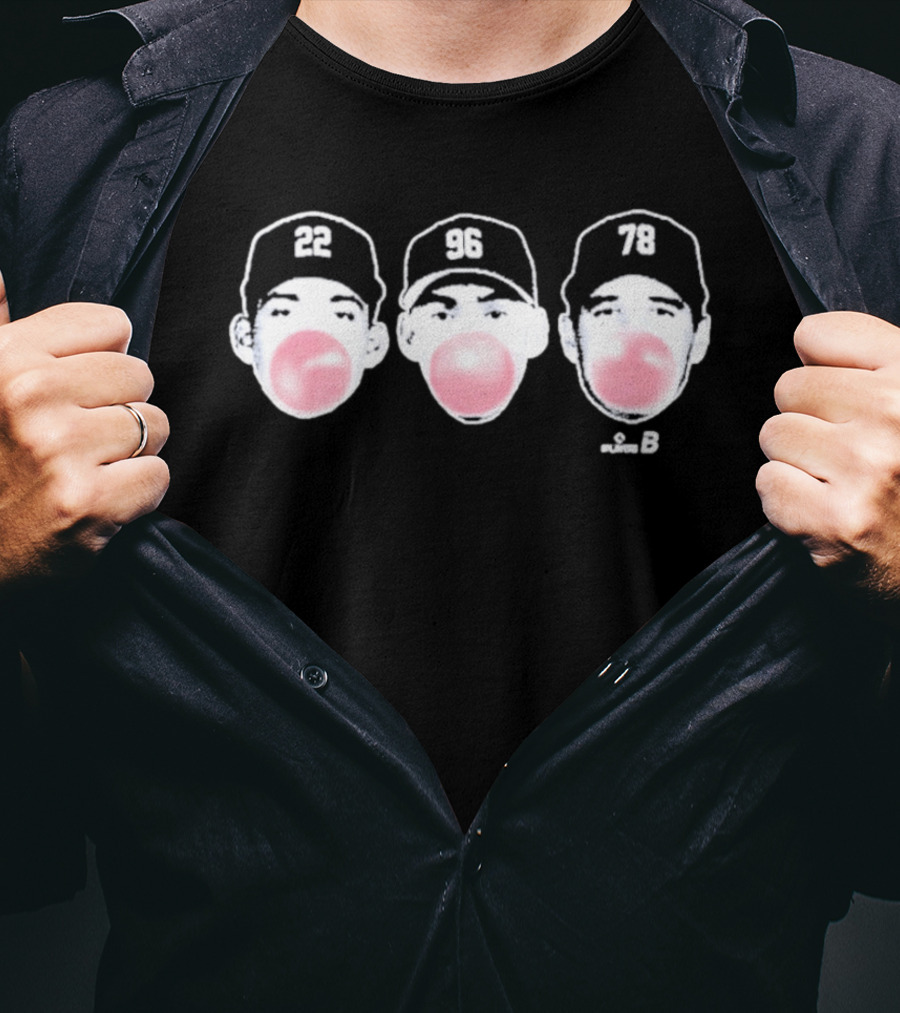 Ben Rice Spencer Jones George Lombard Jr Bronx Bubbles 22 96 78 Baseball Bubblegum T-Shirt