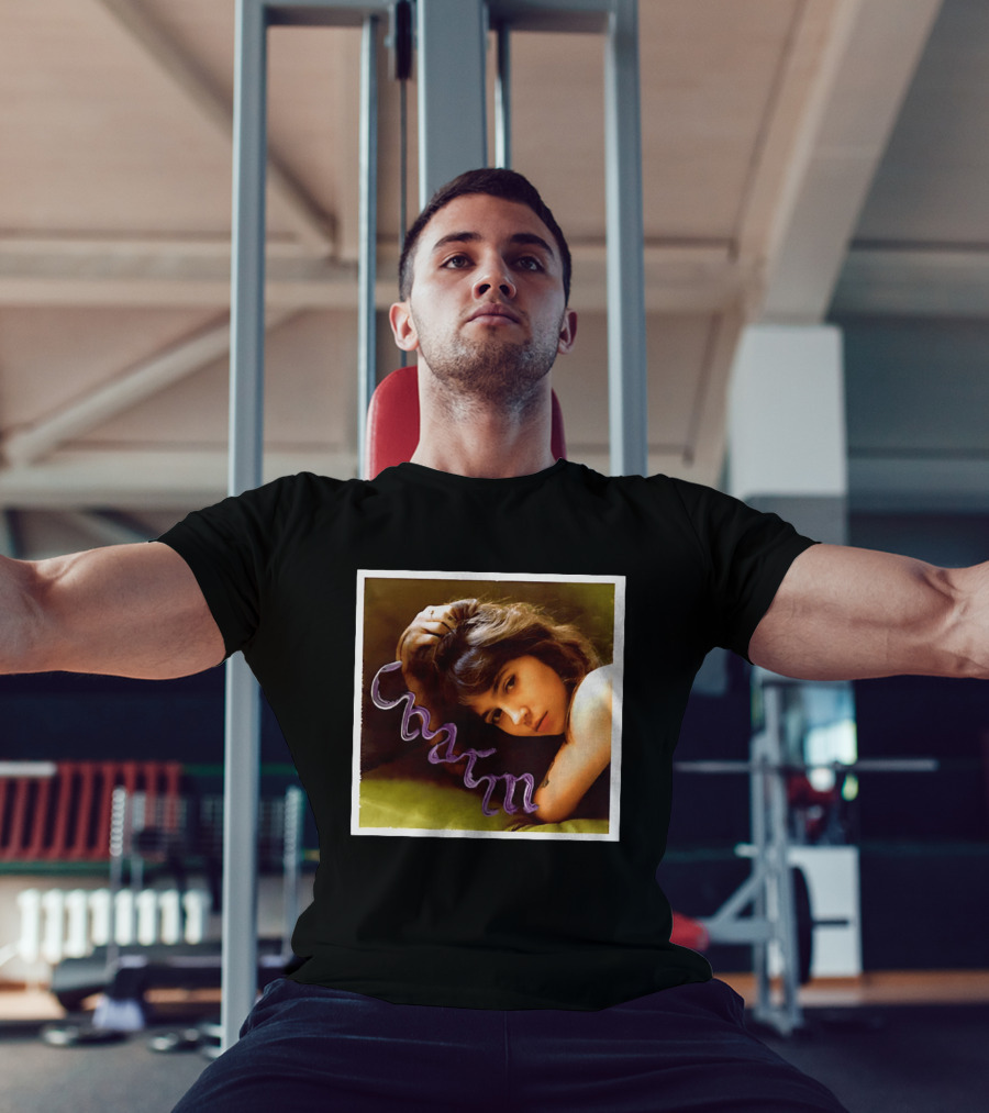 Clairo Charm Album Cover Art Vintage Portrait With Purple T-Shirt