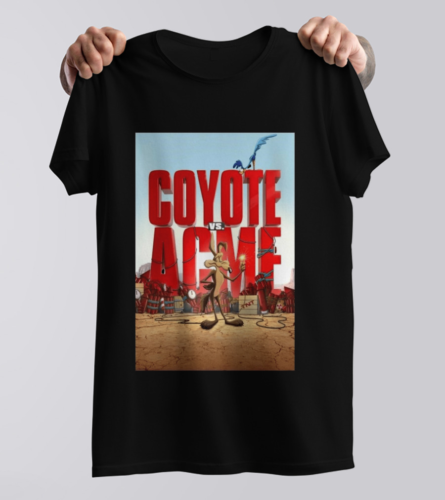Coyote Vs. Acme Explosive Showdown With Cartoon Rivals T-Shirt