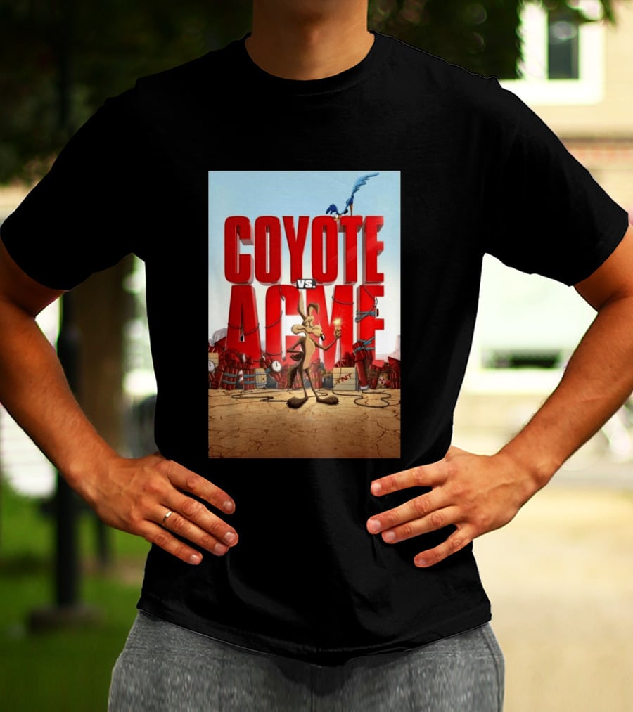 Coyote Vs. Acme Explosive Showdown With Cartoon Rivals T-Shirt