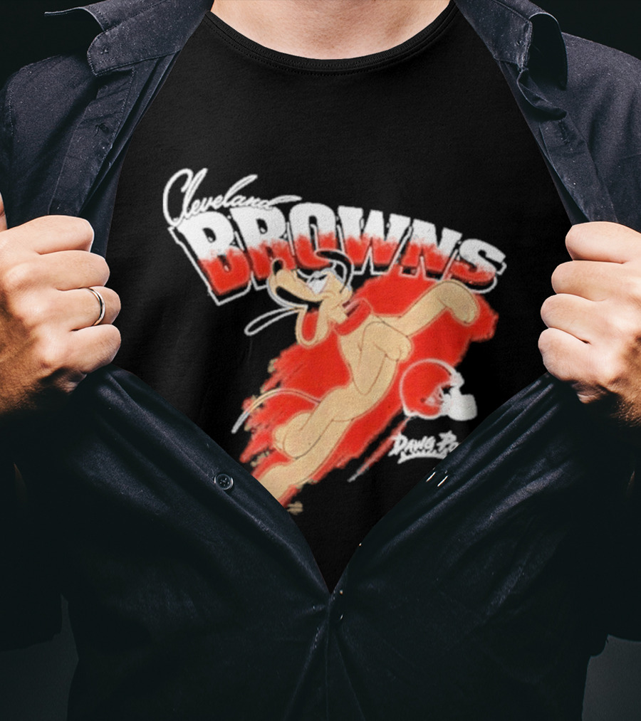 Disney Marvel Collection Pluto Cleveland Browns Collaboration T-Shirt