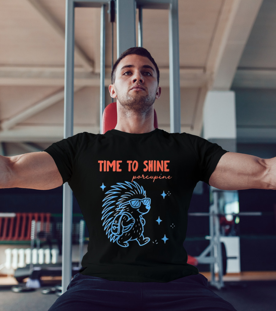 Time To Shine Porcupine Back To School Fun T-Shirt