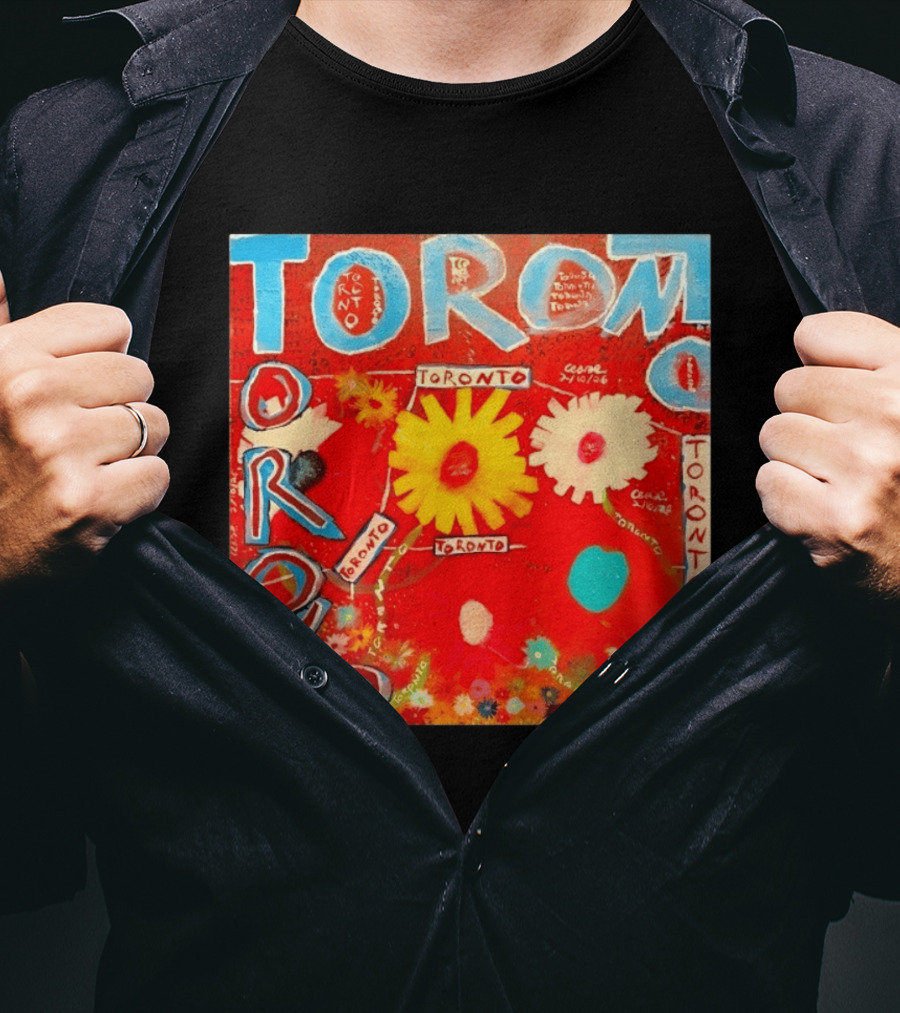 Toronto Floral By Ceare Painting Colorful Flowers T-Shirt