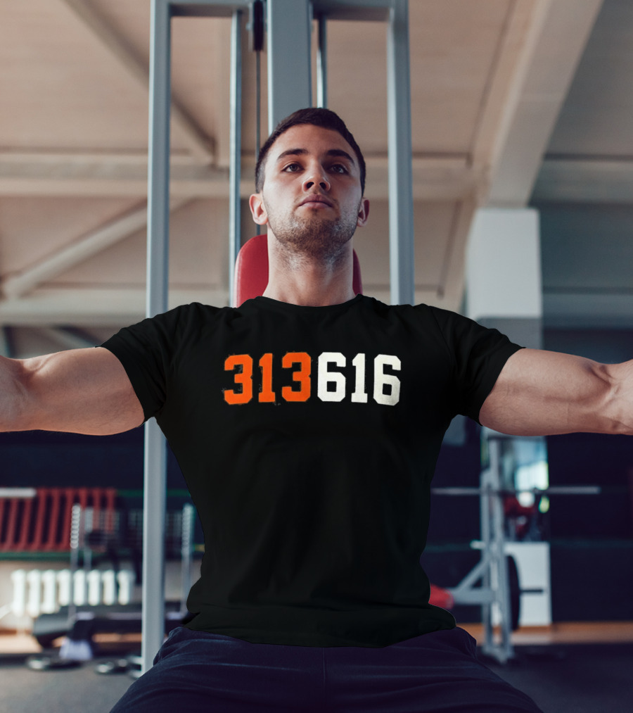 Isaac Teslaa 313 616 Retro Number T-Shirt