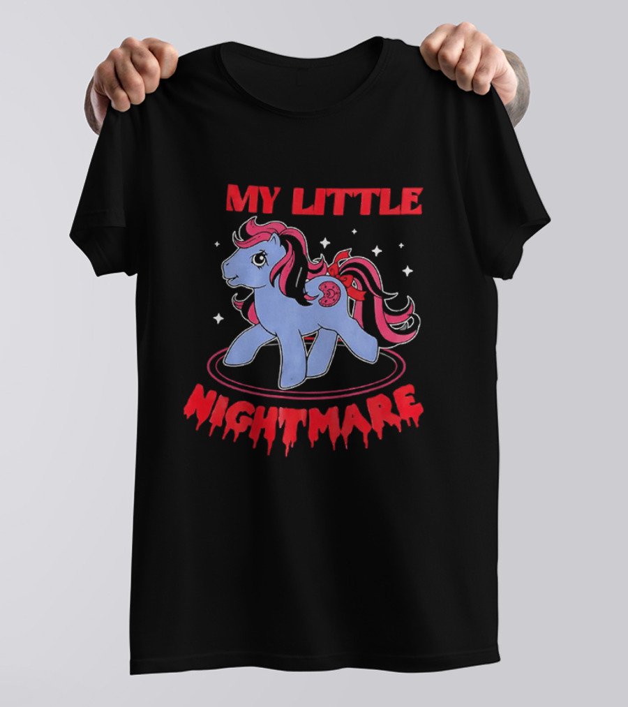 My Little Nightmare My Little Pony 80s Cartoon Dripping Red T-Shirt