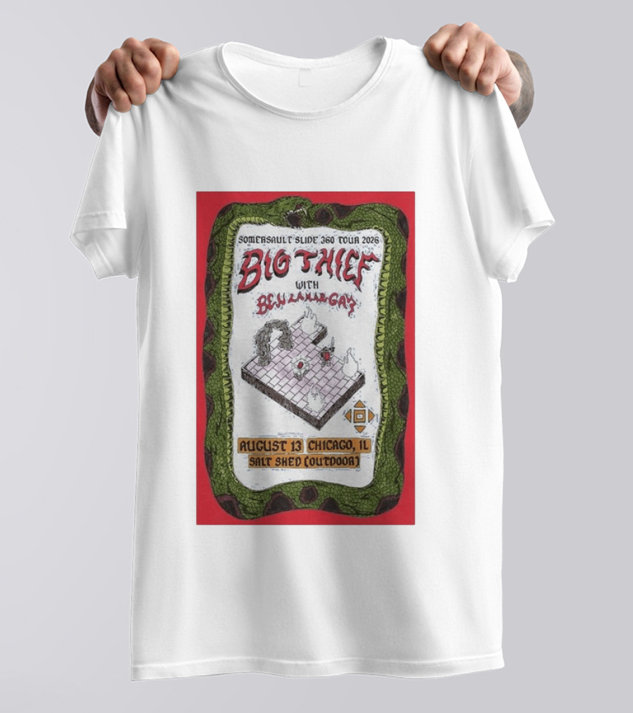 Somersault'slide 360 Tour 2026 Big Thief With Ben Lamar Gay August 13 Chicago Salt Shed Outdoor T-Shirt