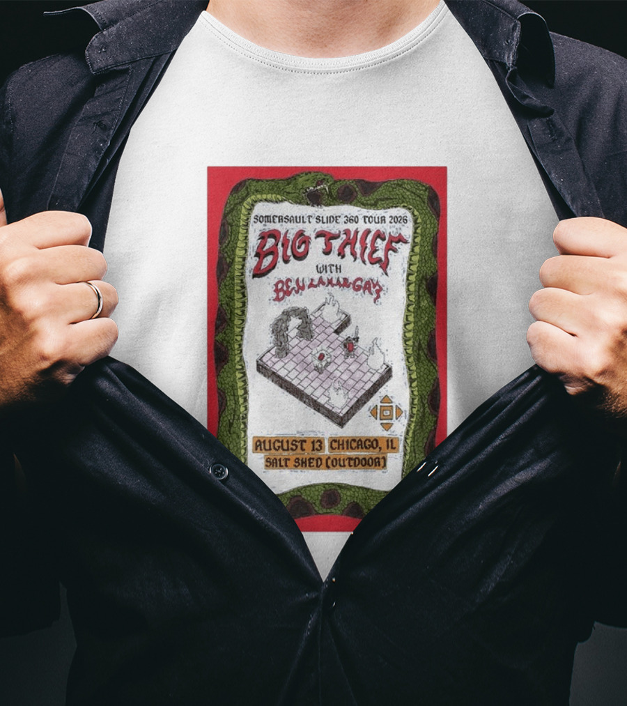 Somersault'slide 360 Tour 2026 Big Thief With Ben Lamar Gay August 13 Chicago Salt Shed Outdoor T-Shirt