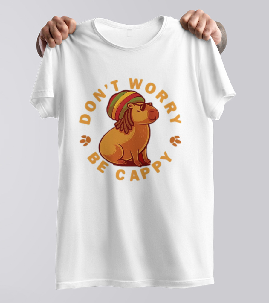 Don't Worry Be Cappy Reggae Rasta Capybara T-Shirt