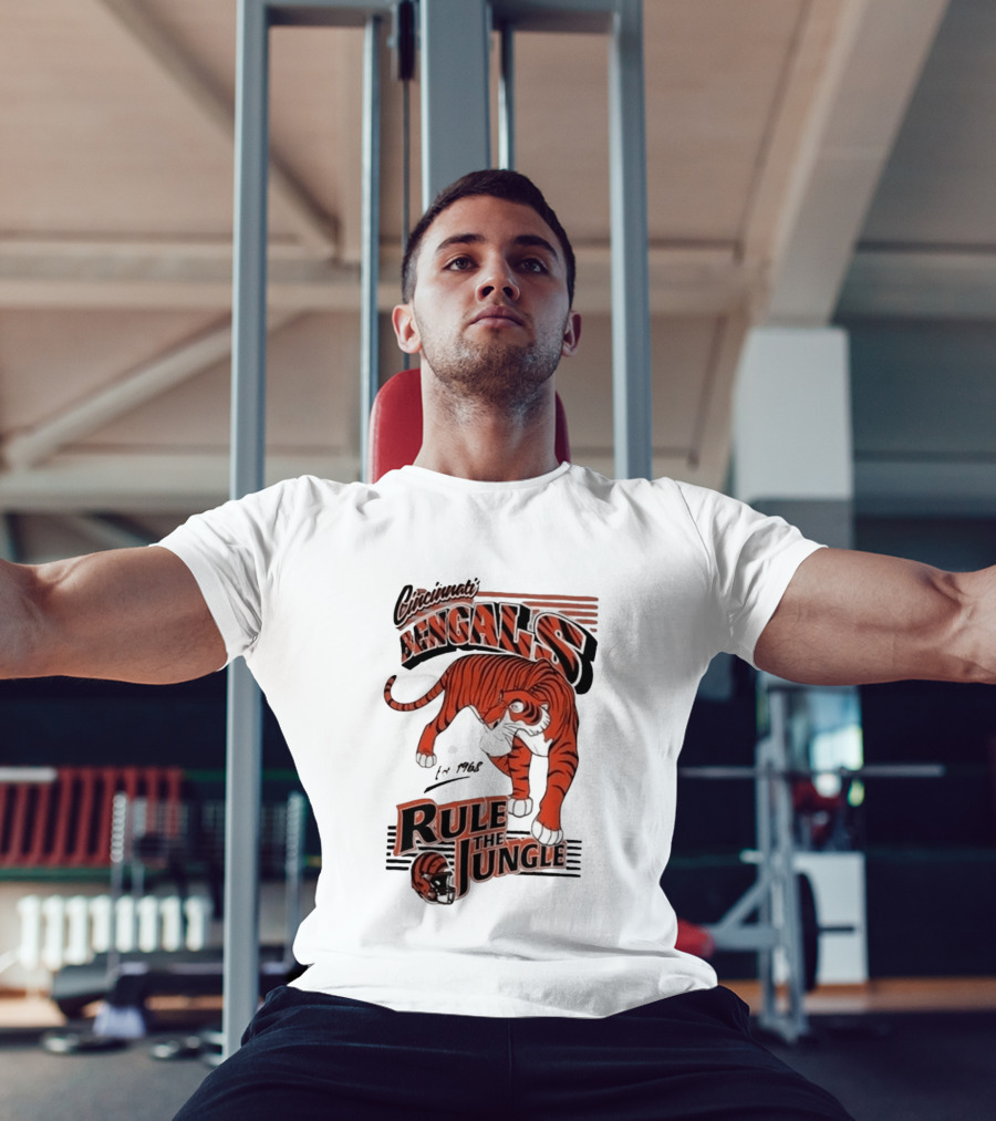 Cincinnati Bengals Rule The Jungle Tiger Graphic NFL Fan T-Shirt