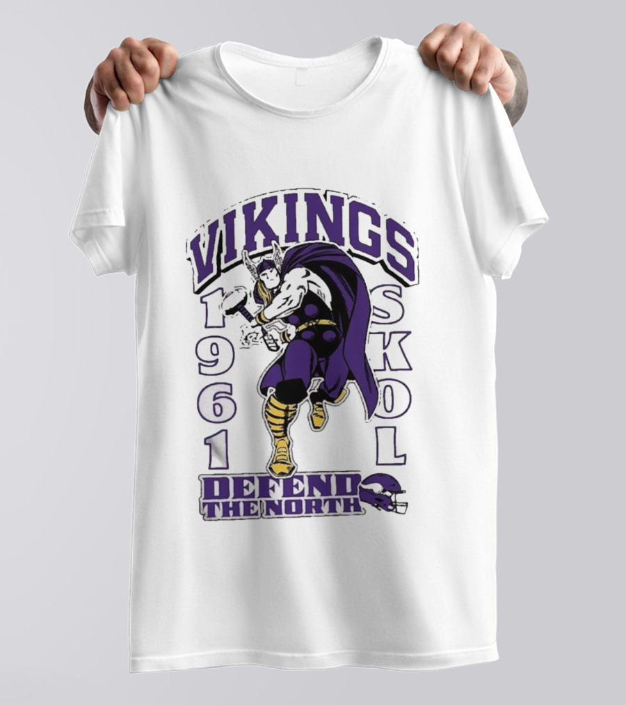 Vikings Skol 1961 Defend The North Thor Minnesota T-Shirt