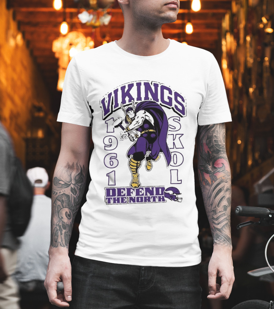 Vikings Skol 1961 Defend The North Thor Minnesota T-Shirt