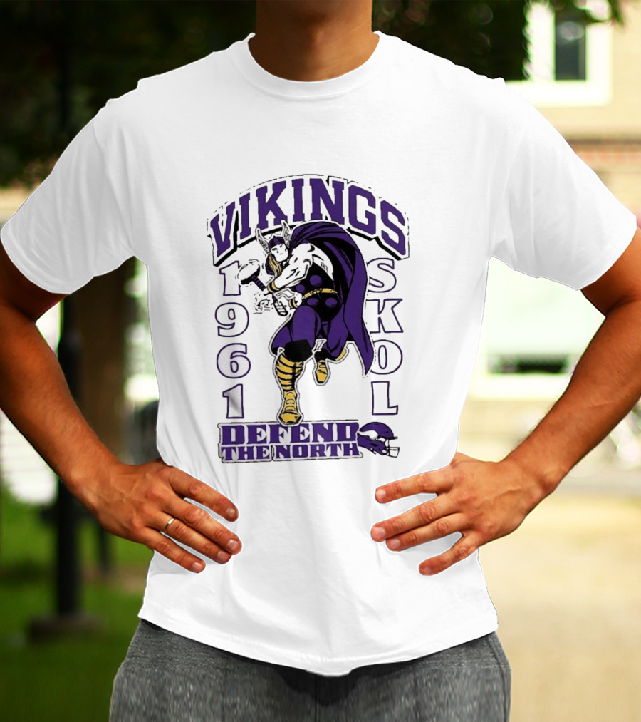 Vikings Skol 1961 Defend The North Thor Minnesota T-Shirt