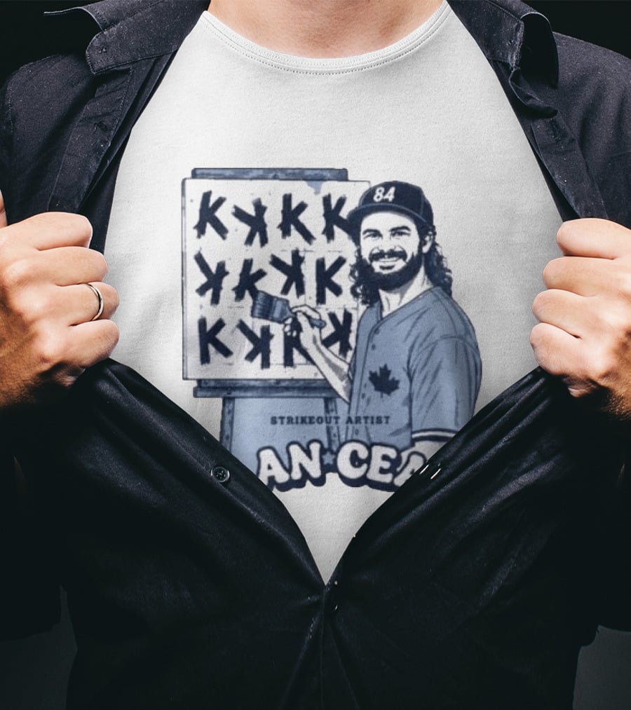Dylan Cease Strikeout Artist Happy Little K's Baseball Painting T-Shirt
