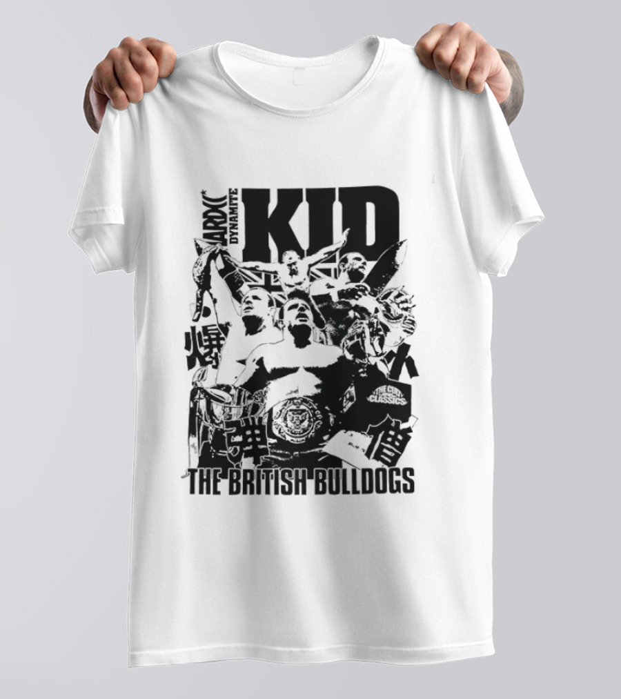Dynamite Kid The British Bulldogs WWE Wrestling Cult T-Shirt