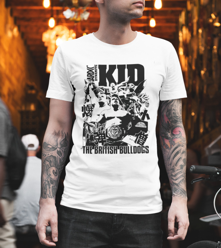 Dynamite Kid The British Bulldogs WWE Wrestling Cult T-Shirt