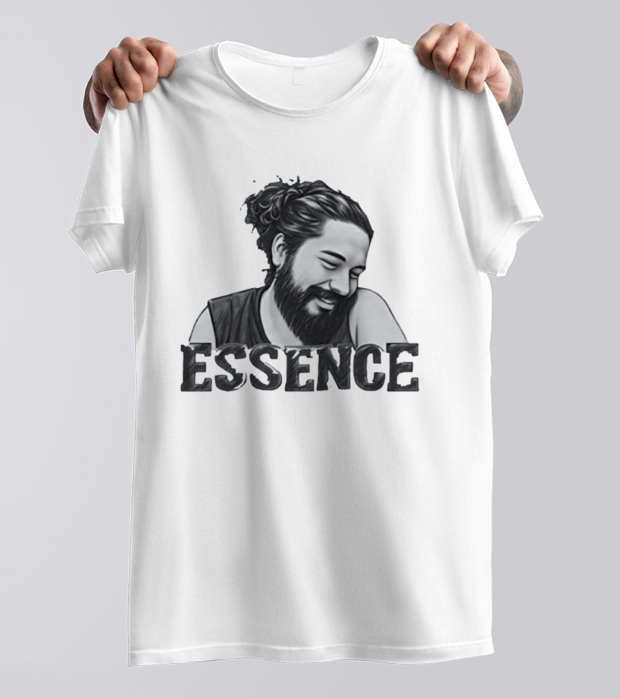 Essence Bearded Man Minimalist Smiling T-Shirt