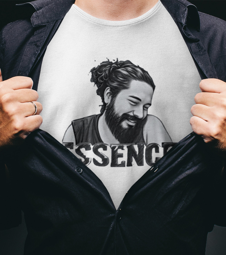 Essence Bearded Man Minimalist Smiling T-Shirt
