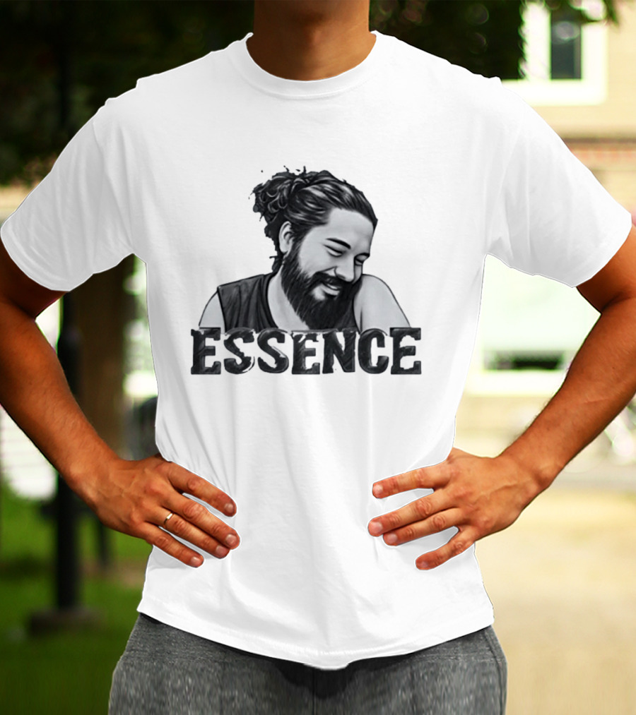 Essence Bearded Man Minimalist Smiling T-Shirt