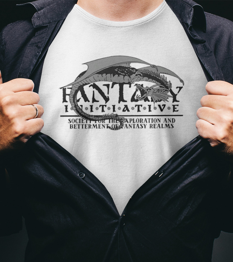 Fantasy Initiative Society For The Exploration And Betterment Of Fantasy Realms Dragon T-Shirt