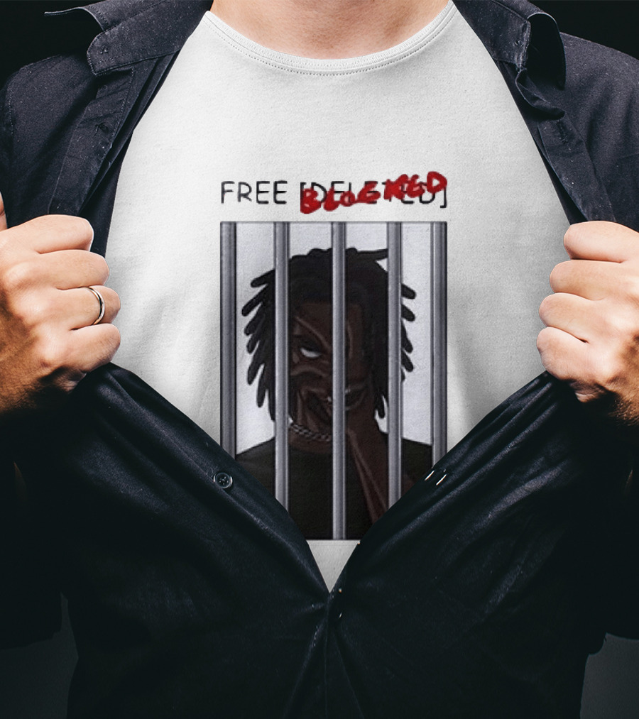 Free Blocked The Commissary Villain Dept Character Behind Bars T-Shirt