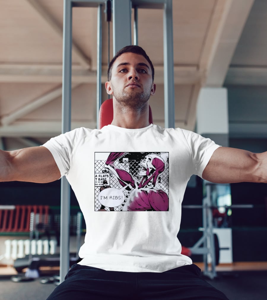 I'm Ribs Comic Panel Skeleton Pop Art Muscular Anatomy T-Shirt